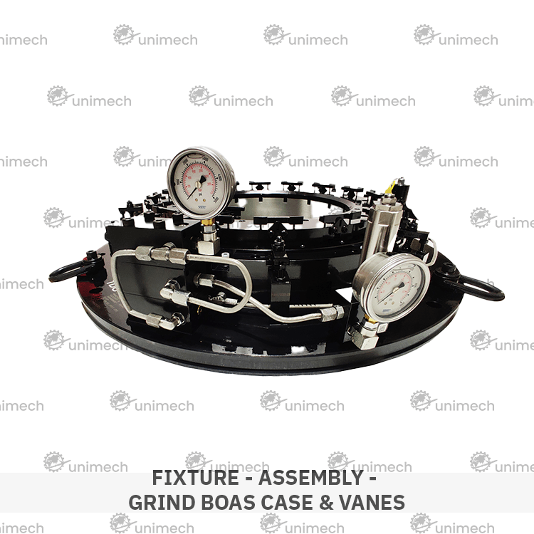fixture assembly grind Boas case vanes